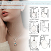 60Pcs 3 Styles 304 Stainless Steel Pendant Cabochon Settings STAS-BBC0009-27-2