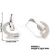 Fashionable Exquisite Brass Micro Pave Clear Cubic Zirconia Stud Earrings LF6788-1-2