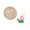 Handmade Flower Printed Polymer Clay Beads Pendants PALLOY-MZ00803-02-2