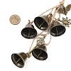 Iron Bell & Alloy Key/Sun/Moon Charm Hanging Ornaments HJEW-JM03430-3