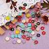 120Pcs 12 Colors Golden Plated Alloy Charms ENAM-SZ0001-64X-7