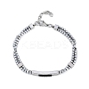 Synthetic Non-magnetic Hematite Beaded Bracelets BJEW-S156-05P-B-1