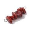 30Pcs 30 Styles 304 Mixed Gemstone Chip Beaded Connector Charms PALLOY-JF02873-02-6