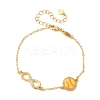Sports Brass Micro Pave Cubic Zirconia Infinity Link Bracelets BJEW-D386-01D-G-2