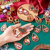 20Pcs 10 Styles Christmas Theme Wood Big Pendants WOOD-TA0001-92-5