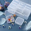 12Pcs Square Plastic Organizer Beads Storage Containers CON-YW0001-35-5