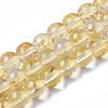 Transparent Spray Painted Glass Bead Strands X-GLAA-N035-03B-B08-1