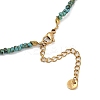 Rondelle Synthetic Stone & Seed Beads Beaded Necklaces NJEW-U014-01-4