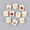 Fruits Theme Opaque Resin Cabochons CRES-T025-17-1