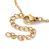 Ion Plating(IP) 304 Stainless Steel Cable Chain Bowknot Pendant Necklaces NJEW-Z041-03G-04-3