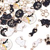32Pcs 8 Styles Alloy Enamel Pendants ENAM-TA0004-17-2