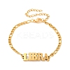 Constellation 202 Stainless Steel Figaro Chain Link Bracelets for Women Men AJEW-U006-01J-1