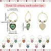 Brass Wine Glass Charms AJEW-SC0002-46-2