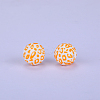 Printed Round Silicone Focal Beads SI-JX0056A-87-1