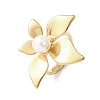 Opaque Acrylic Imitation Pearl Finger Rings RJEW-P177-03B-G-4