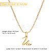 1pc Brass Chain & 304 Stainless Steel Letter Pendant Necklaces NJEW-LP0001-40U-G-2
