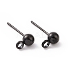 304 Stainless Steel Ball Post Stud Earring Findings LS-X-STAS-Z035-01EB-B-1