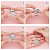 4Pcs 4 Colors Alloy Photo Frame Pendants ALRI-CA0001-006B-5