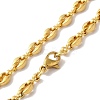 Ion Plating(IP) 304 Stainless Steel Coffee Bean Chain Necklaces for Women or Men NJEW-A029-01B-G-1