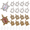 20Pcs 2 Colors Turtle Alloy Pendant Cabochons Settings DIY-PH0003-26-1