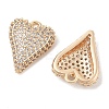 Brass Micro Pave Clear Cubic Zirconia Pendants KK-S388-01G-02-2