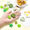 16Pcs 8 Style Leaf Silicone Beads SIL-CJ0001-73-4