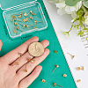 20Pcs Flat Round Brass Stud Earring Findings KK-BBC0013-96A-3