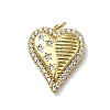 Brass Micro Pave Cubic Zirconia Pendants KK-C090-42G-08-1
