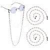 Rhinestone & Alloy Beaded Chains Neck Strap for Eyeglasses AJEW-WH0609-307KCG-1