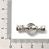 Brass Micro Pave Clear Cubic Zirconia Fold Over Clasps KK-K389-124P-3