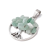 10Pcs 10 Styles Natural Mixed Gemstone Chip Pendants PALLOY-JF02836-4