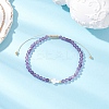 Natural Amethyst Beaded Braided Bead Bracelets for Women BJEW-JB12211-02-1