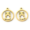 PVD Vacuum Plating 201 Stainless Steel Pendants STAS-N092-104G-2