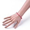 Natural Rhodochrosite Stretch Bracelets BJEW-JB04661-08-3