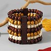 Bohemia & Ethnic Style Wood Stretch Bracelets for Women WG33998-11-1