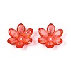 Transparent Acrylic Bead Caps OACR-H118-03G-1