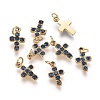316 Surgical Stainless Steel Tiny Cross Charms STAS-F256-023B-G-1