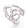 304 Stainless Steel Cuff Open Rings for Women RJEW-N052-19P-1