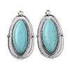 Synthetic Turquoise Big Pendants PALLOY-K001-045-1