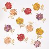 24Pcs 4 Color Transparent Epoxy Resin Pendants ENAM-NB0001-59-4