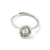 Brass Cup Peg Open Cuff Ring Settings KK-G518-10P-04-2