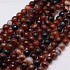 Natural Striped Agate/Banded Agate Beads Strands G-G581-8mm-19-1