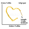 304 Stainless Steel Heart Stud Earrings NR3844-1-1