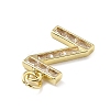 Brass Micro Pave Cubic Zirconia Pendants KK-V014-01G-26-2