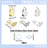 36Pcs 3 Colors 304 Stainless Steel Clip-on Earring Findings STAS-ME0001-63-2