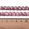 Ombre Effect Dyed Electroplate Opaque Glass Beads Strands EGLA-Q130-01A-15-5