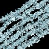 Imitation Aquamarine Glass Chip Beads Strands GLAA-C041-01-2