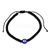 Evil Eye Lampwork Bead Braided Bead Bracelets NE0234-3-1