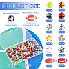 120Pcs 12 Styles Sports Style Acrylic Beads MACR-TA0002-28-4