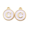 Golden Plated Alloy Charms LS-ENAM-S118-01C-1